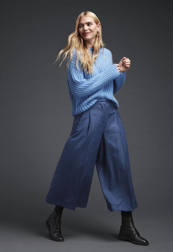 Paul Stuart Shop Blue Sweater & Culotte Look, image 1